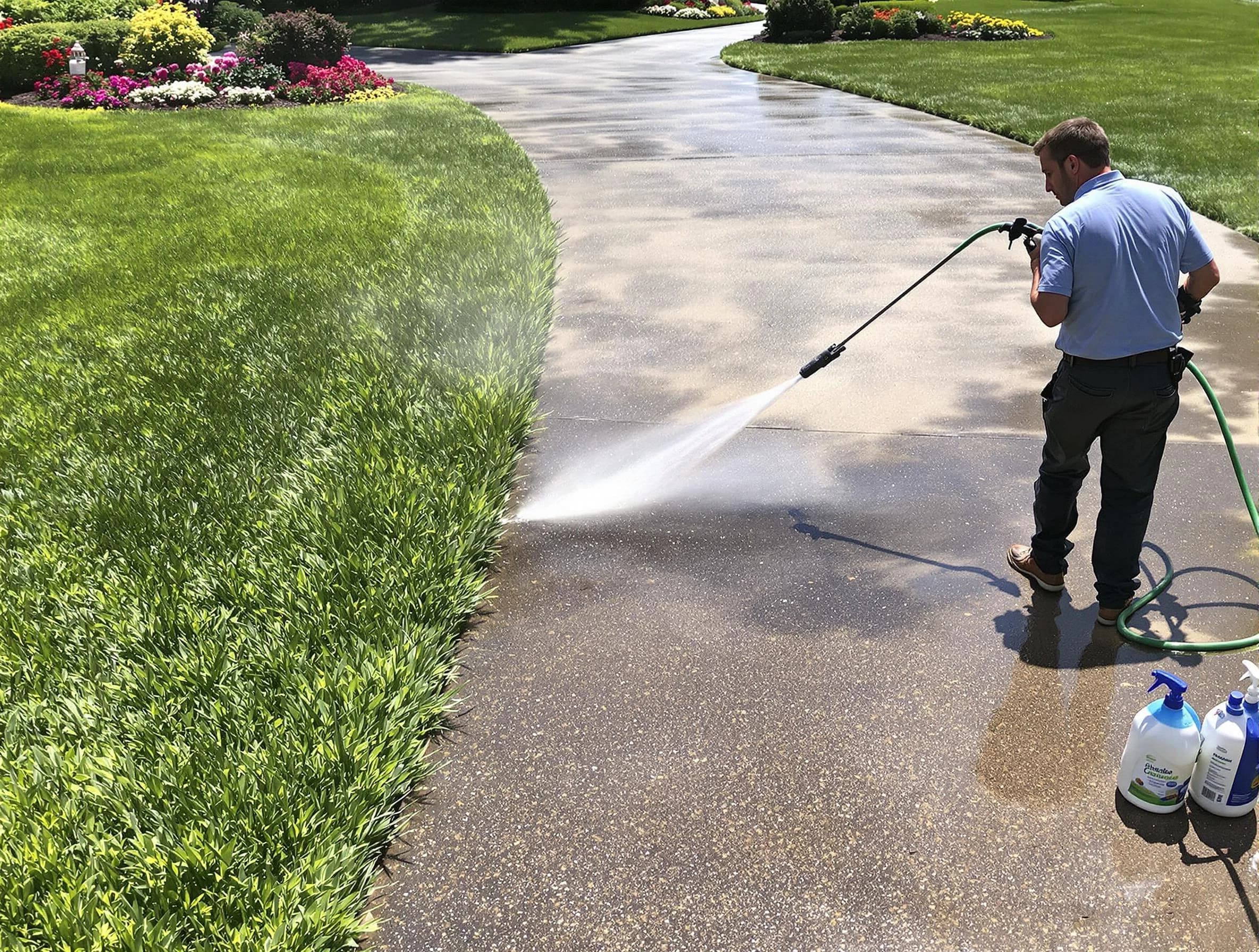 Before and after pressure washing by Painesville Power Washing in Painesville